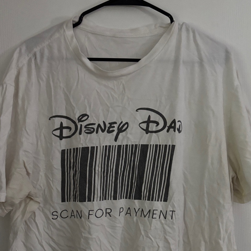 Disney Dad Barcode Graphic Tee - Cream